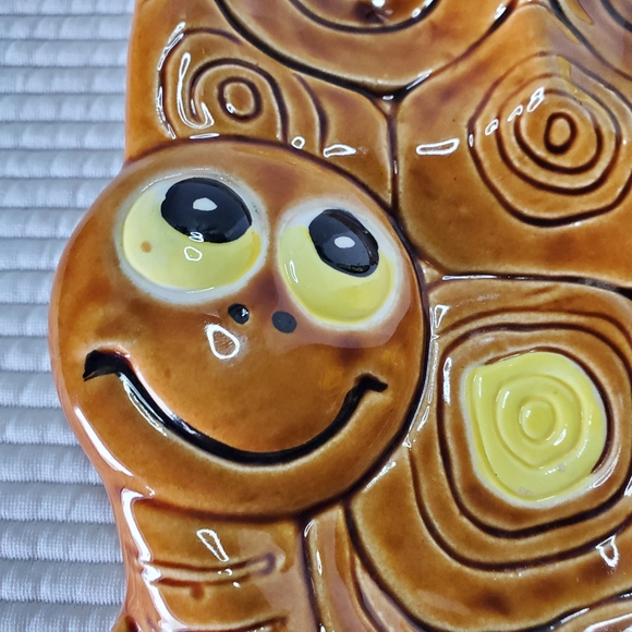 Turtle Dish Vintage 7.5"x5" Ceramic Painted Trinket Candy MCM Anthropomorphic - Picture 5 of 10